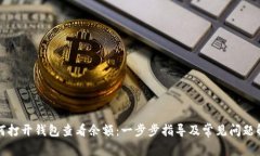 如何打开钱包查看余额：